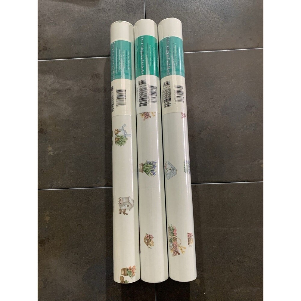 Vintage International Solid Vinyl Wallpaper – Lot of 3 Rolls – Vintage NOS